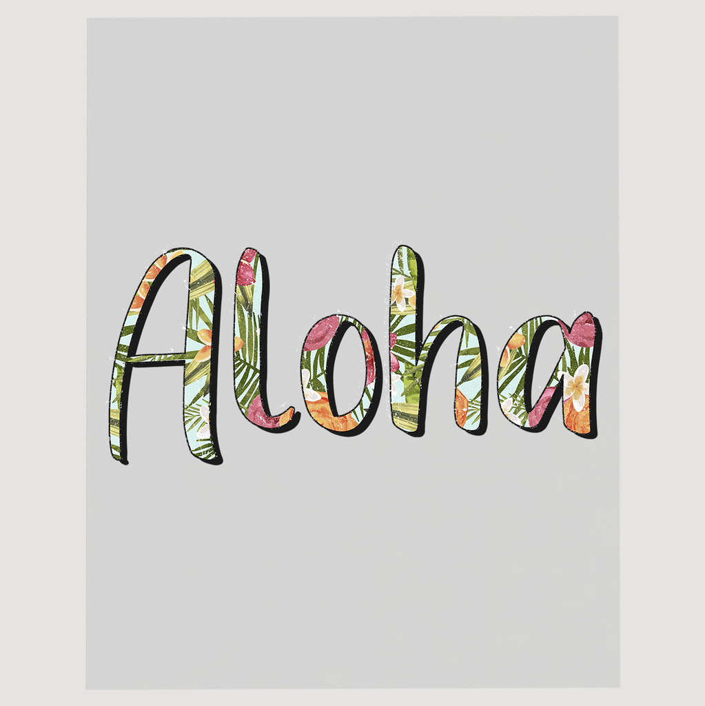 Tropical Floral Aloha DTF Transfer