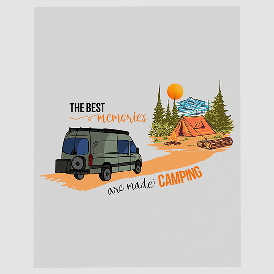 Best Memories Made Camping - Van Life Ready to Press DTF Transfer