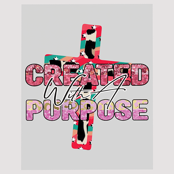 Created with Purpose Cross Ready to Press DTF Transfer