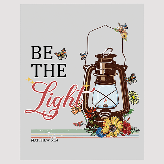 Be the Light Lantern DTF Transfer – Matthew 5:14 Inspired