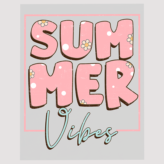 Summer Vibes - Floral DTF Transfer Design