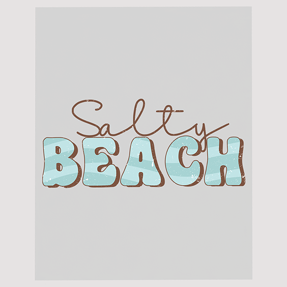 Salty Beach Summer with Sea Elements DTF Transfer