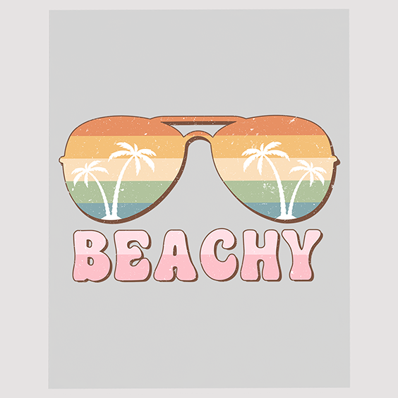 Tropical Sunglasses Beach Ready to Press DTF Transfer